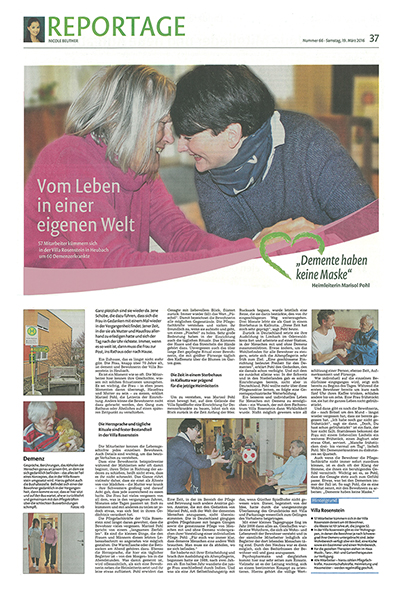 Remszeitung, Reportage, Villa Rosenstein